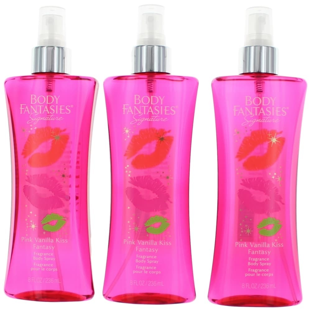 Pink Vanilla Kiss Fantasy  3 Pack 8 Fragrance Body Spray women