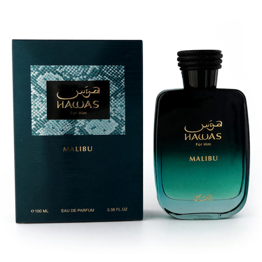 Hawas Malibu by Rasasi, 3.4 oz EDP Spray for Men 