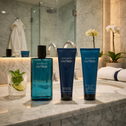 Cool Water by Davidoff, 3 Piece Gift Set for Men
