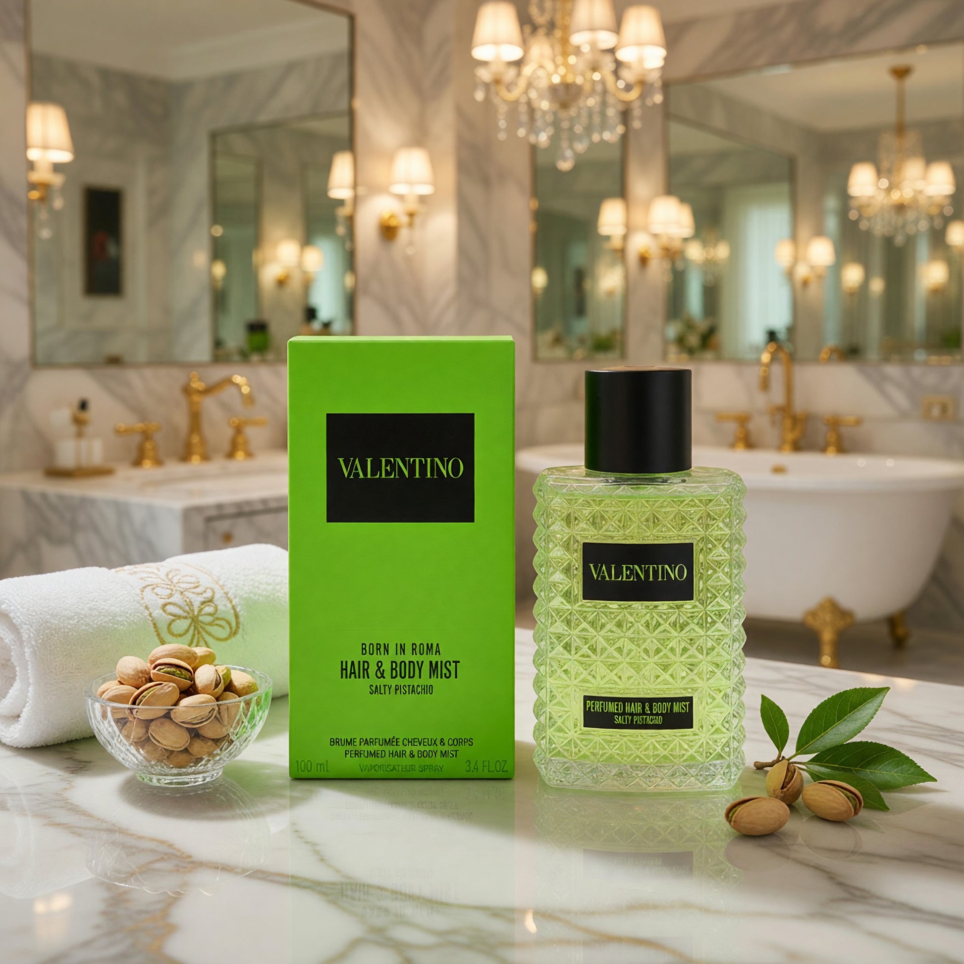 Valentino Born in Roma Salty Pistachio, 3.4oz Hair & Body Mist women