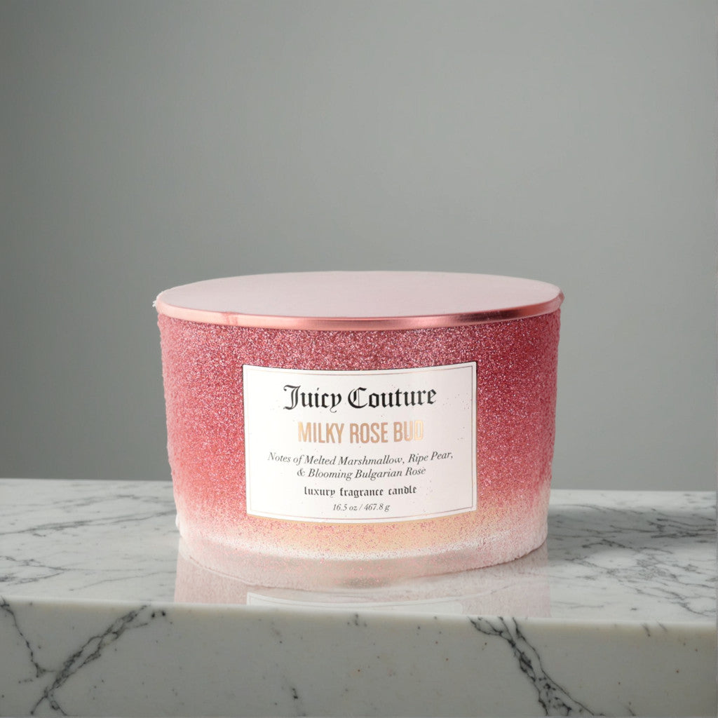 Juicy Couture 16.5 oz Soy Wax Blend 3 Wick Candle - Milky Rose Bud