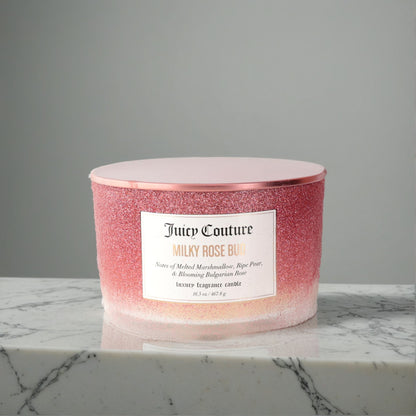 Juicy Couture 16.5 oz Soy Wax Blend 3 Wick Candle - Milky Rose Bud