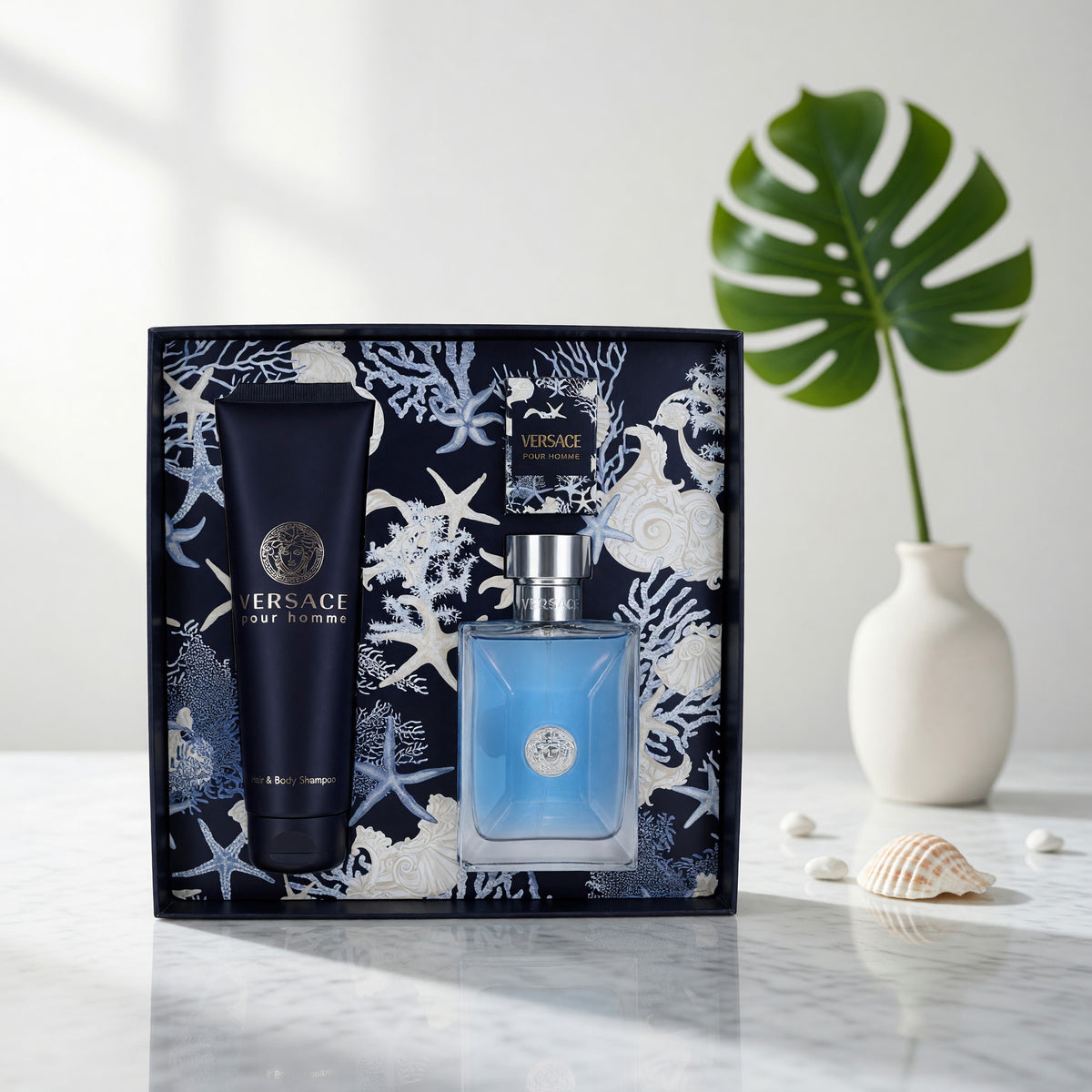 Versace Pour Homme by Versace, 3 Piece Gift Set for Men with Mini
