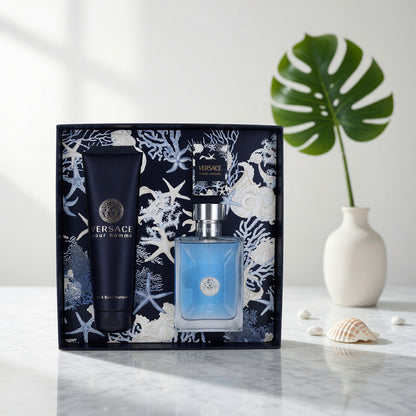 Versace Pour Homme by Versace, 3 Piece Gift Set for Men with Mini
