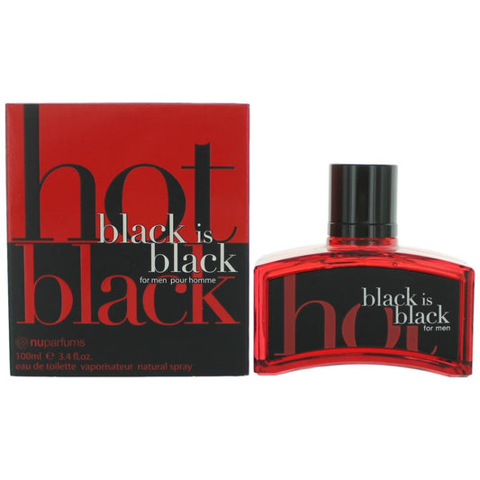 Black Is Black Hot by NuParfums, 3.4 oz EDT Spray for Men