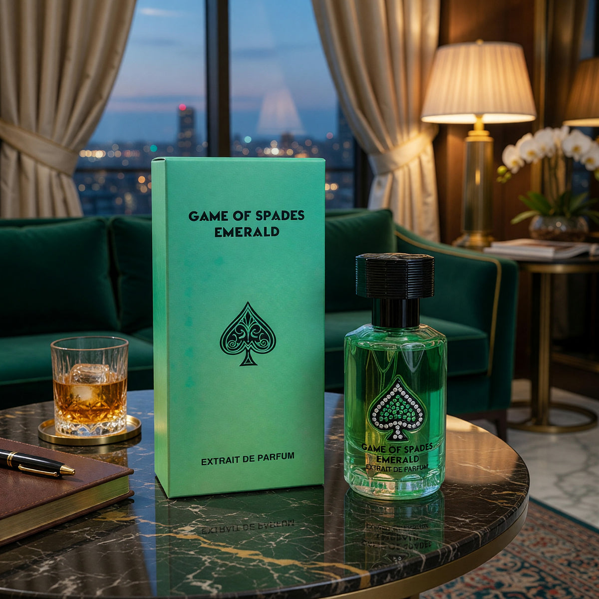 Game of Spades Emerald by Jo Milano, 1oz Extrait De Parfum Spray Unisex