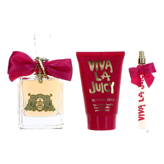 Viva La Juicy by Juicy Couture, 3 Piece Gift Set for Women with 3.4
