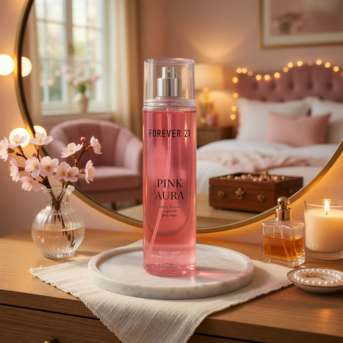 Forever 21 Pink Aura by Forever 21, 8 oz Body Mist for Women