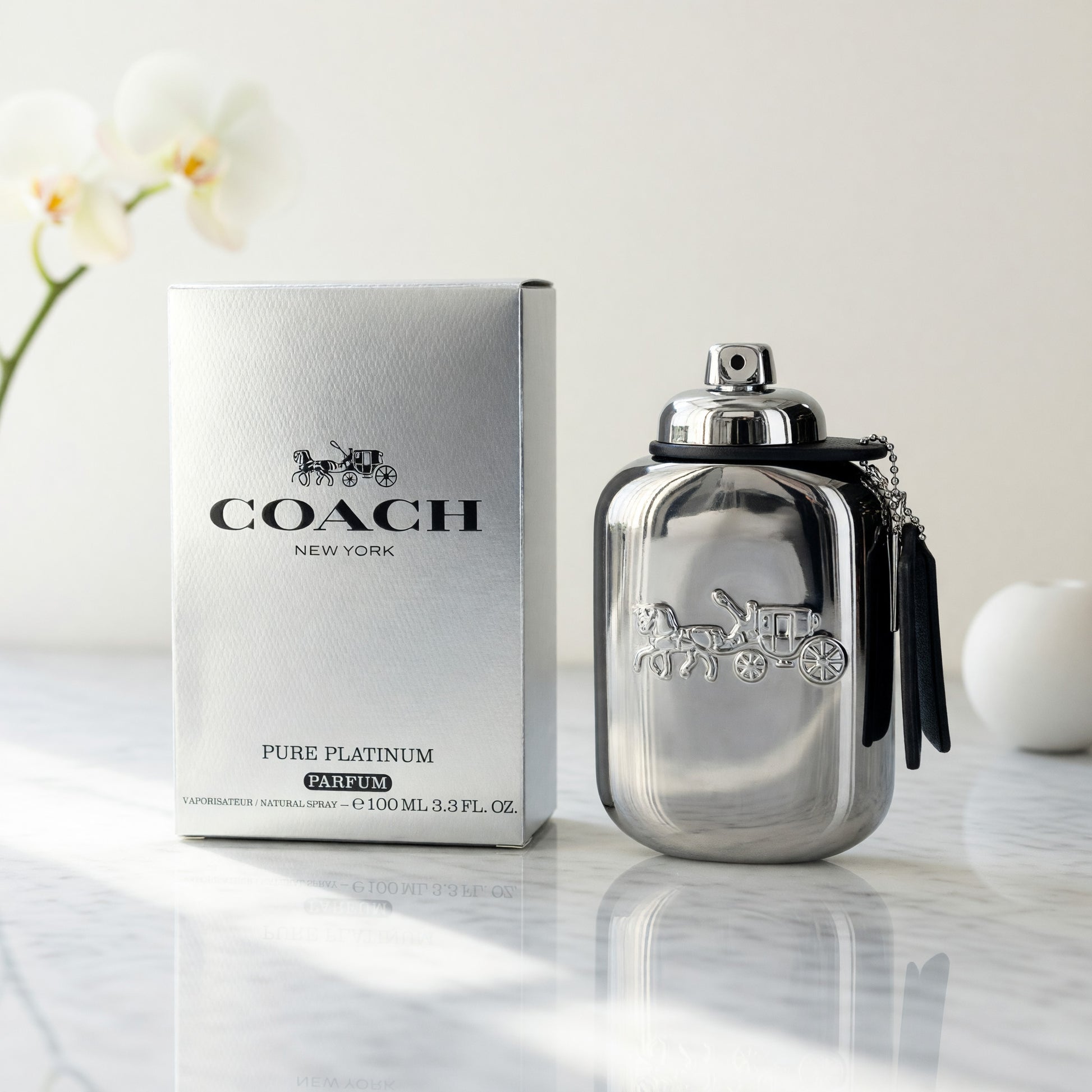 Coach Pure Platinum by Coach, 3.3 oz Parfum Spray for Men
