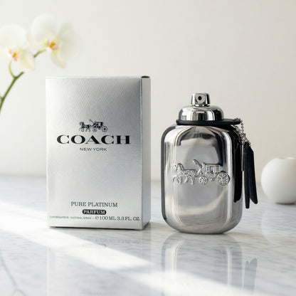 Coach Pure Platinum by Coach, 3.3 oz Parfum Spray for Men