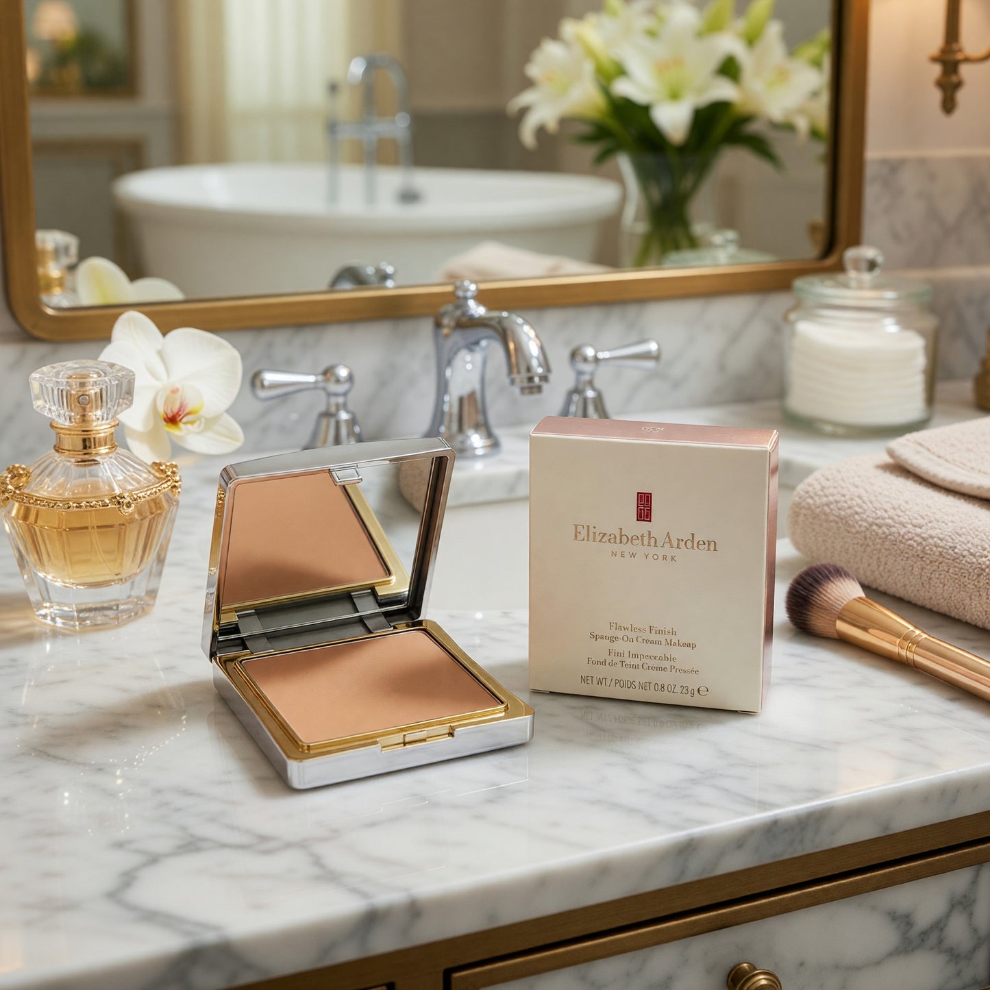 Flawless Finish Sponge On Cream Makeup, 0.8oz Toasty Beige No. 11 women.