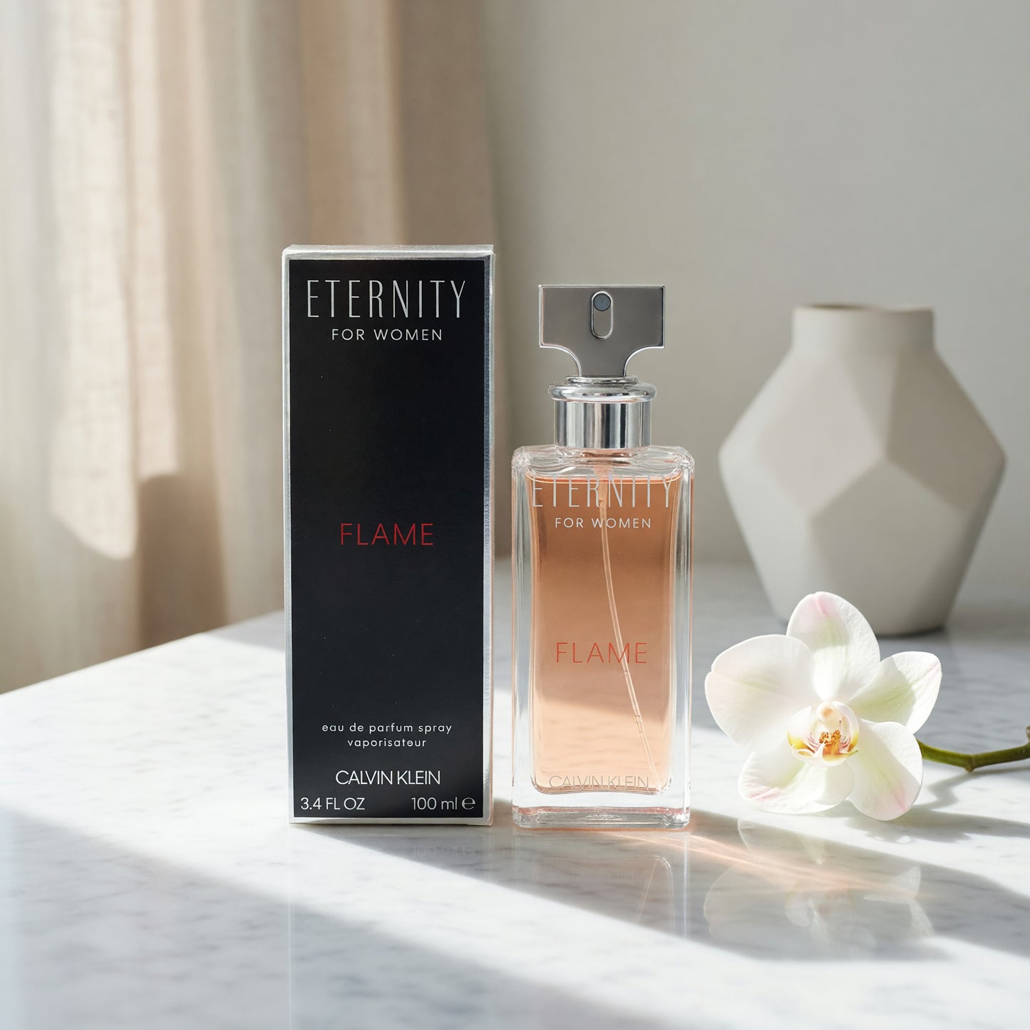 Eternity Flame by Calvin Klein, 3.4 oz EDP Spray for Women