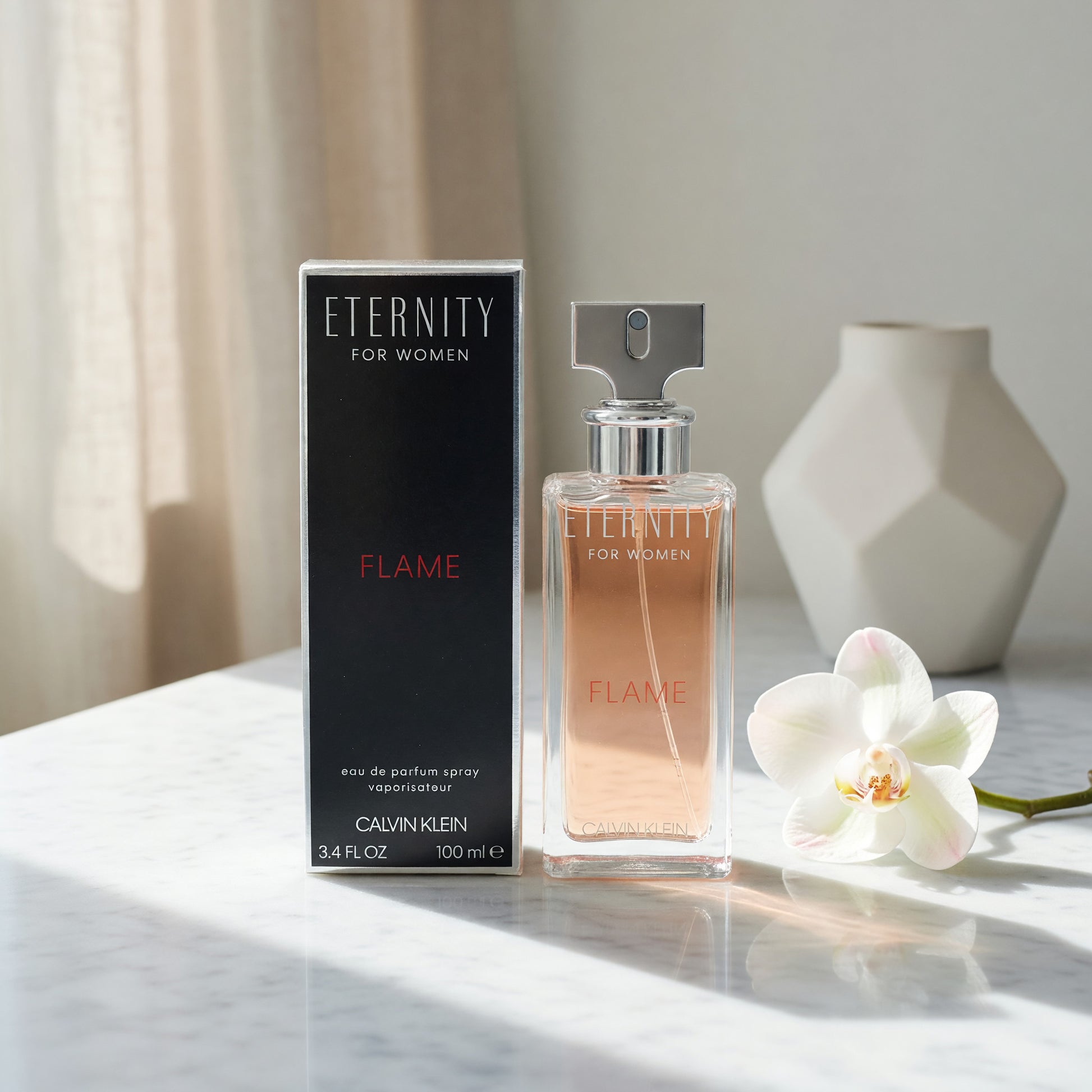 Eternity Flame by Calvin Klein, 3.4 oz EDP Spray for Women