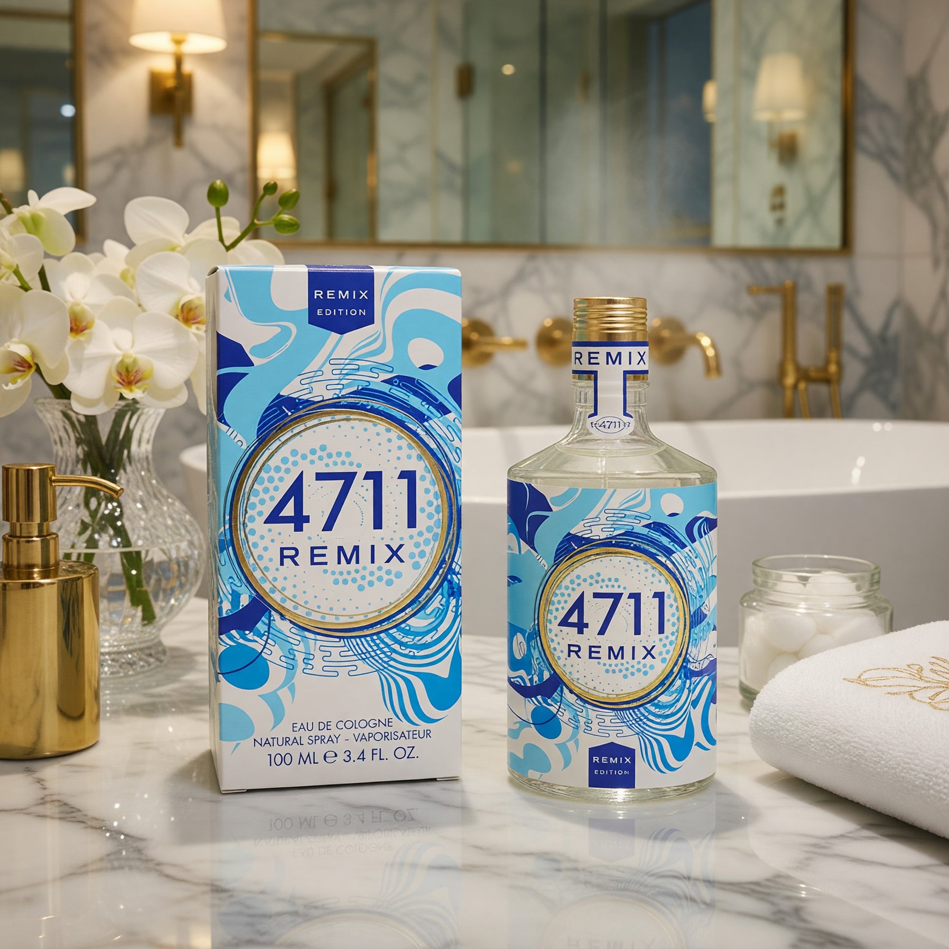 4711 Remix Sparkling Island by Muelhens, 3.4oz Eau de Cologne Spray for Unisex