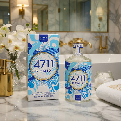 4711 Remix Sparkling Island by Muelhens, 3.4oz Eau de Cologne Spray for Unisex