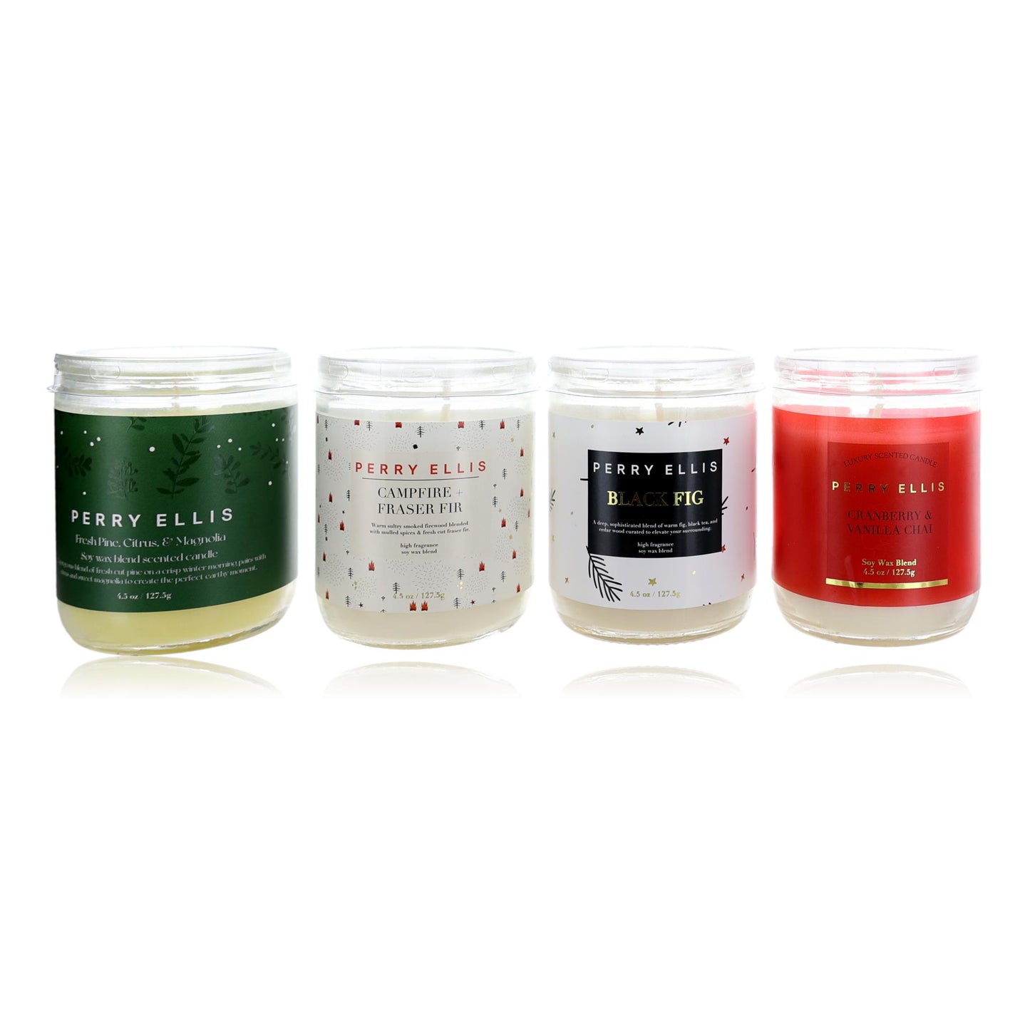 Perry Ellis Joy Coffret by Perry Ellis, 4 Piece Variety Candle Set - Set