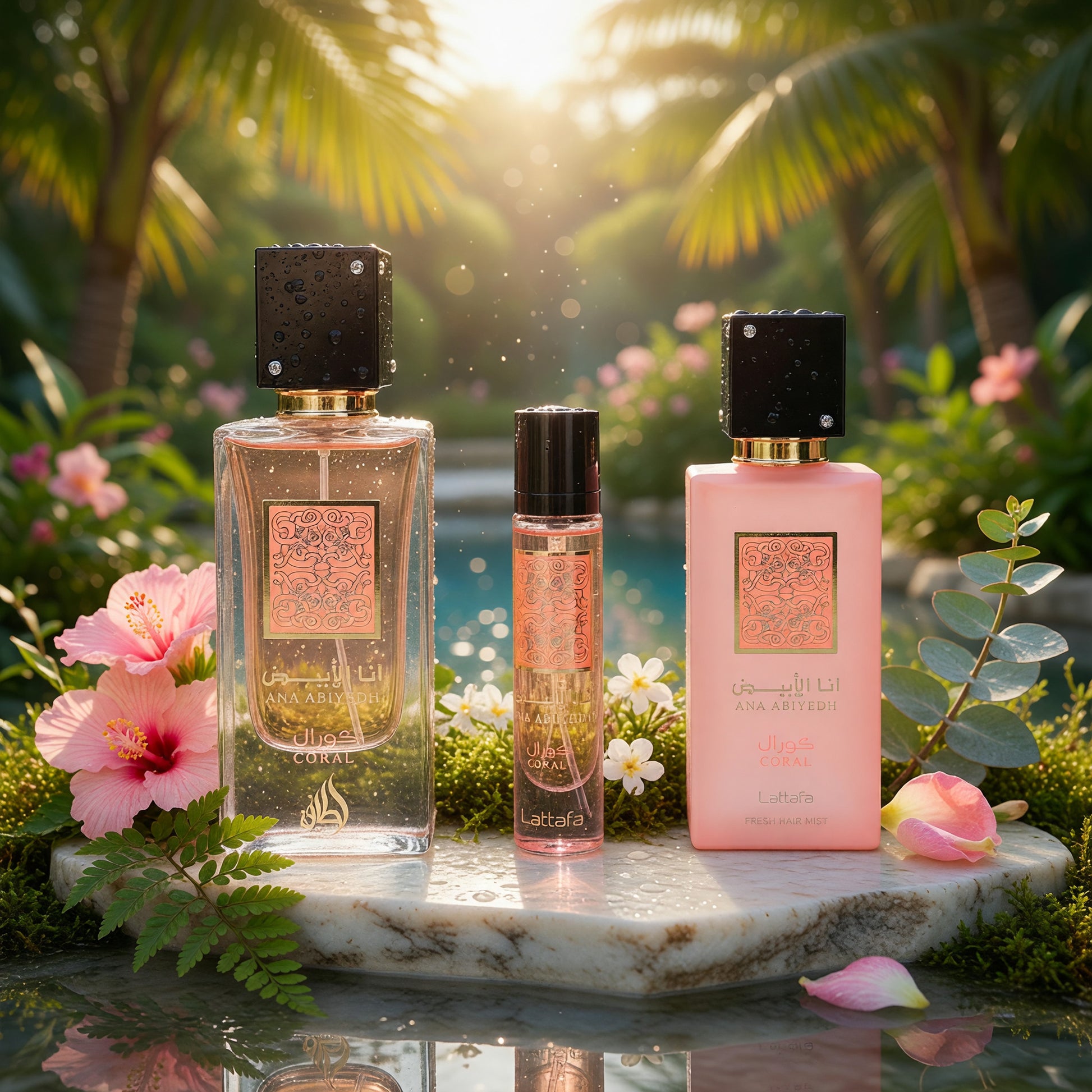 Ana Abiyedh Coral by Lattafa, 3 Piece Gift Set for Unisex