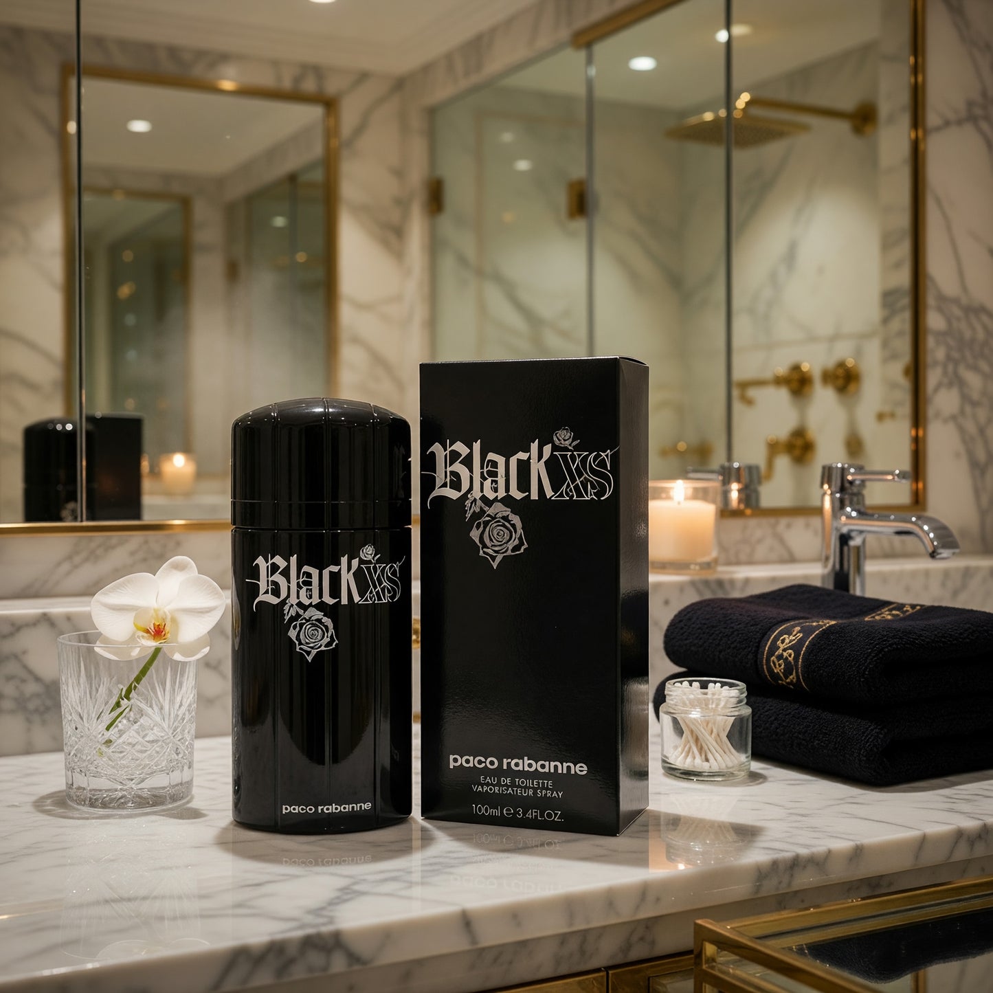 Black XS by Paco Rabanne, 3.3 oz EDT Spray for Men