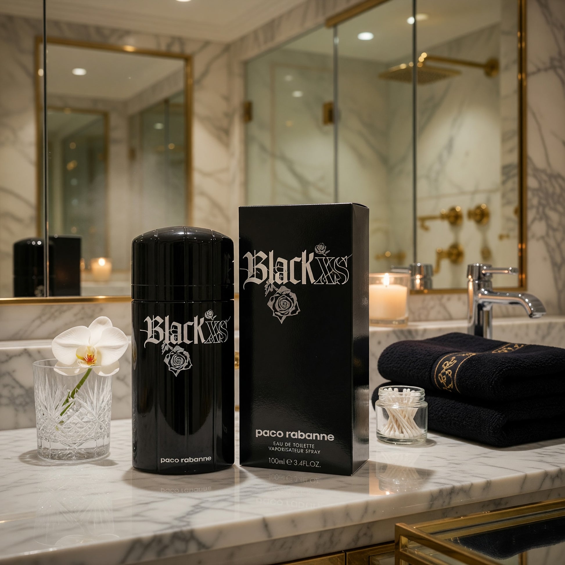 Black XS by Paco Rabanne, 3.3 oz EDT Spray for Men