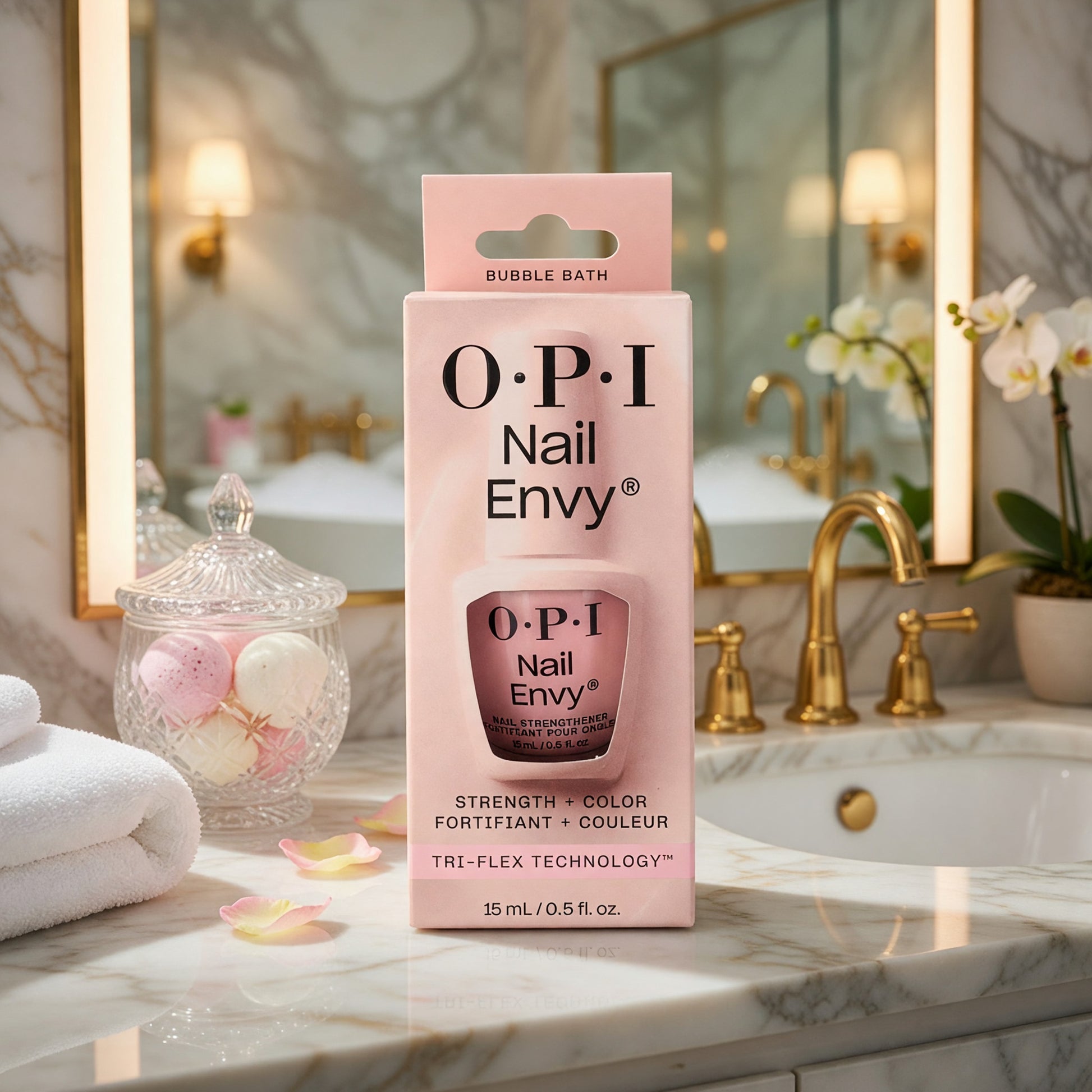 OPI Nail Envy by OPI, 0.5 oz Nail Strengthener - Bubble Bath  - Bubble Bath