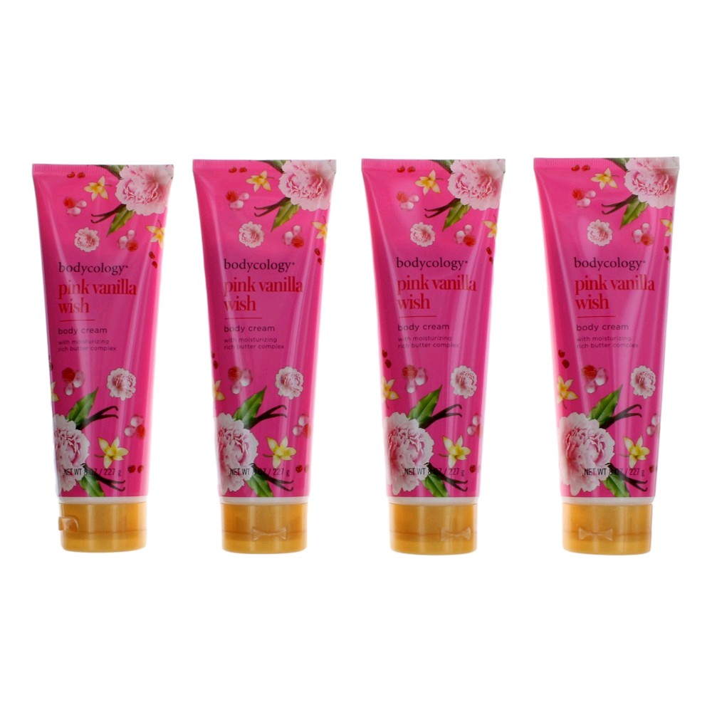 Pink Vanilla Wish by Bodycology, 4 Pack 8oz Moisturizing Body Cream women