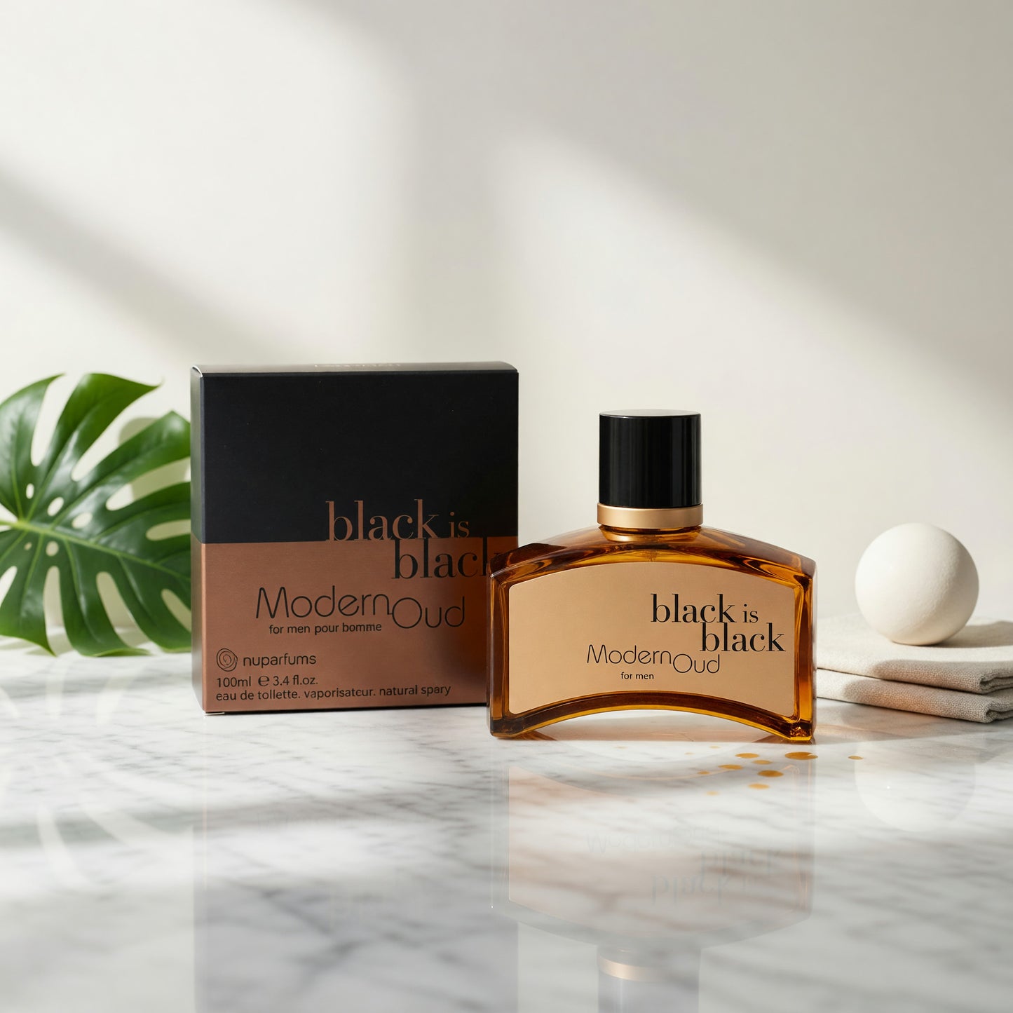Black is Black Modern Oud by NuParfums, 3.4 oz EDT Spray for Men