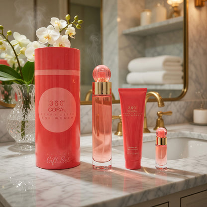 Perry Ellis 360 Coral by Perry Ellis, 3 Piece Gift Set for Women