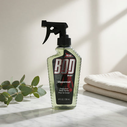 Bod Man Uppercut by Parfums De Coeur, 8 oz Frgrance Body Spray for Men