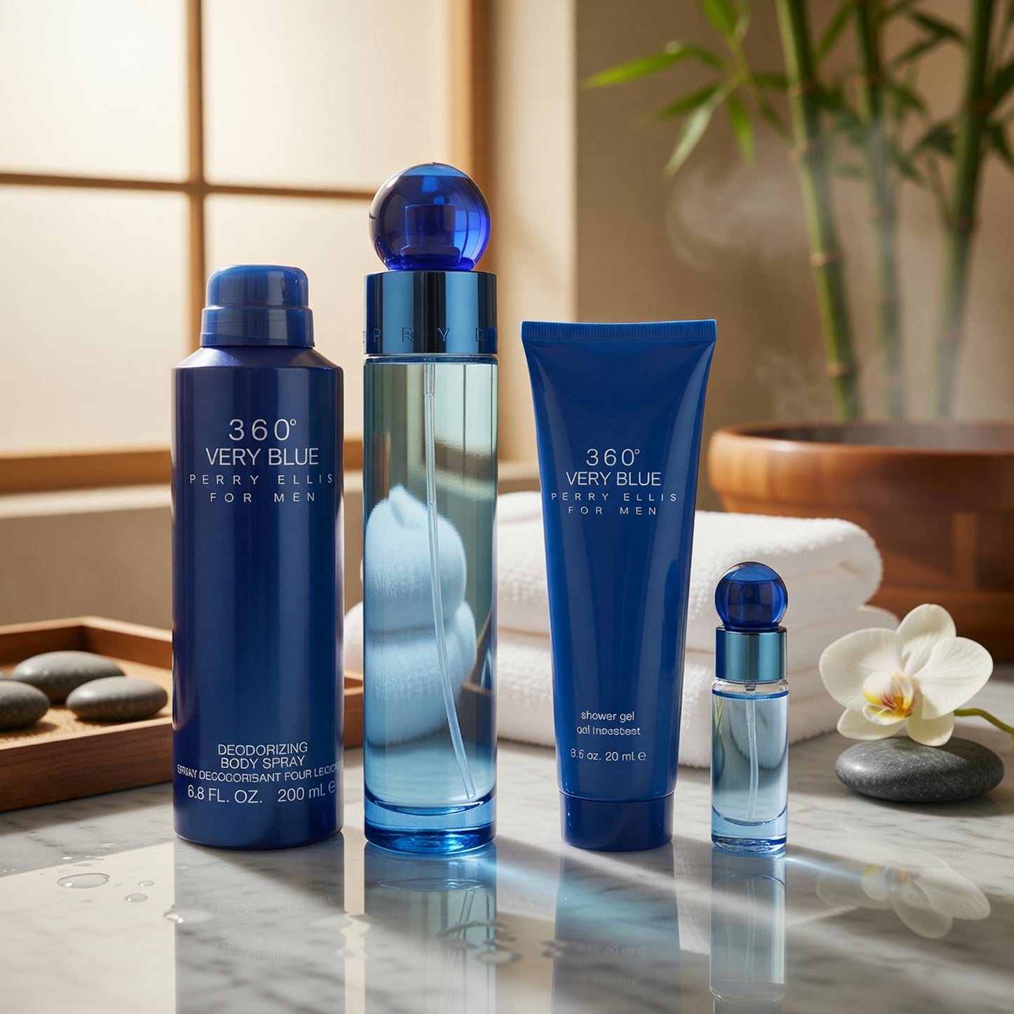 Perry Ellis 360 Very Blue by Perry Ellis, 4 Piece Gift Set for Men