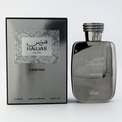 Hawas Chrome by Rasasi, 3,4, oz EDP Spray for Men 
