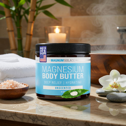 Magnesium Body Butter by Magnum Solace, 5 oz Body Butter - Unscented  - Unscented
