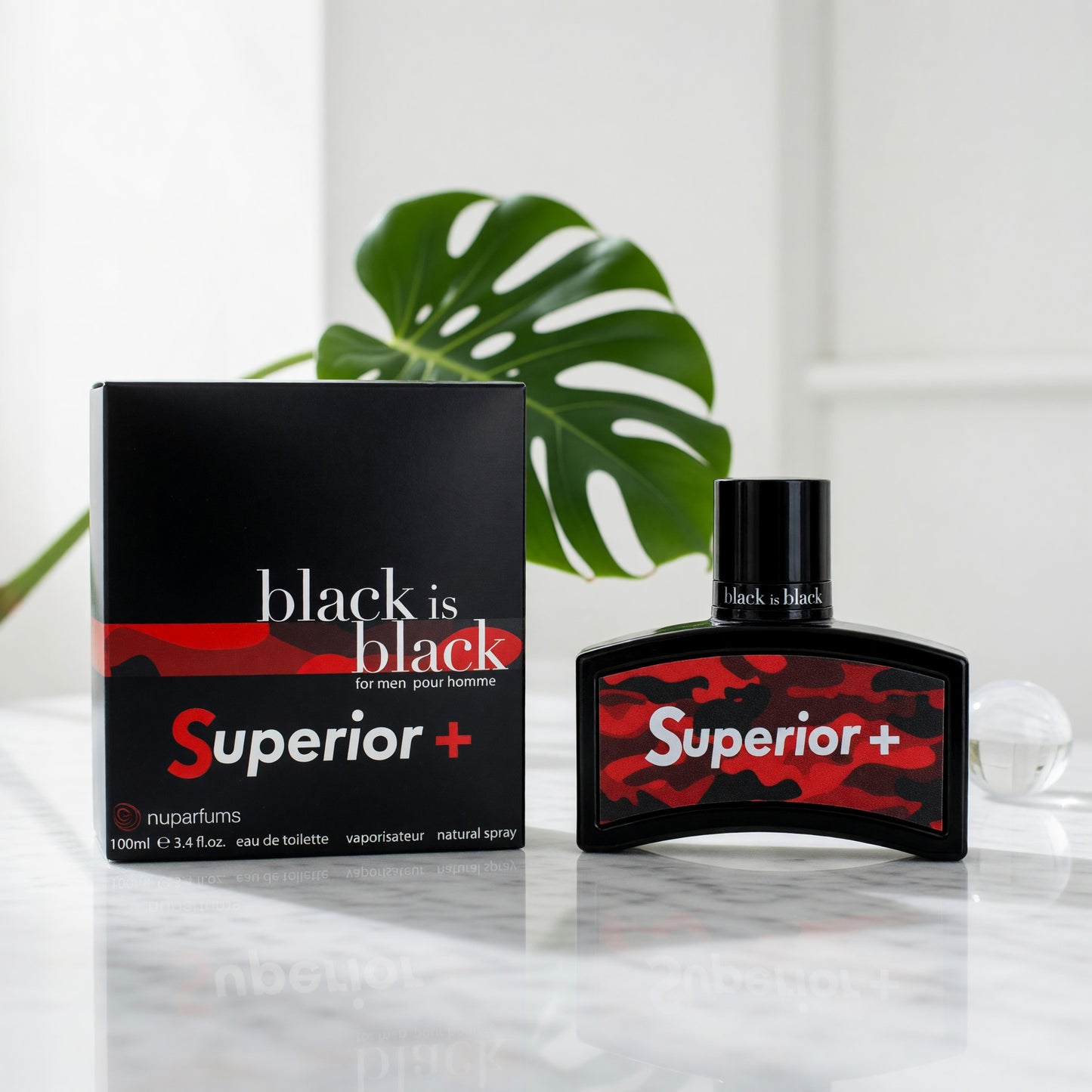 Black is Black Superior by Nu Parfumes, 3.4 oz EDT Spray for Men