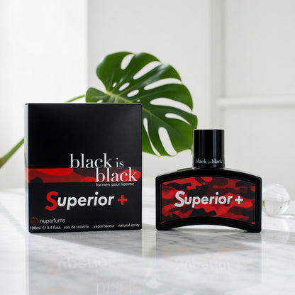 Black is Black Superior by Nu Parfumes, 3.4 oz EDT Spray for Men