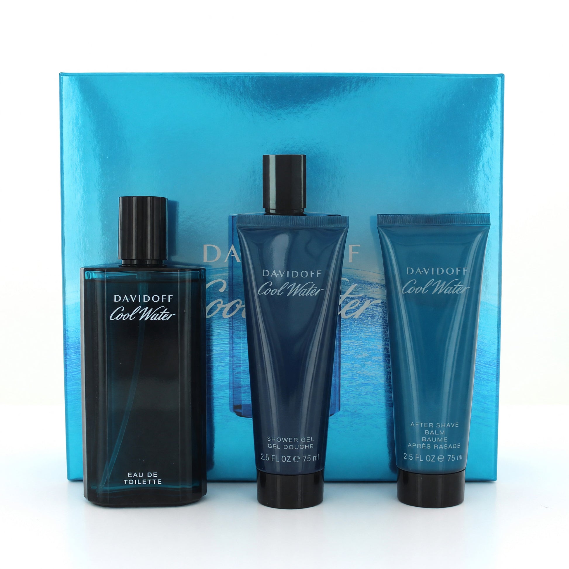Cool Water by Davidoff, 3 Piece Gift Set for Men