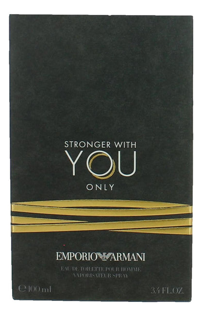 Stronger With You Only by Emporio Armani, 3.4 oz EDT Spray for Men