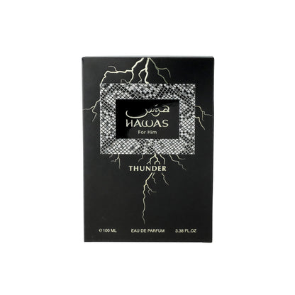 Hawas Thunder by Rasasi, 3.4 oz EDP Spray for Men