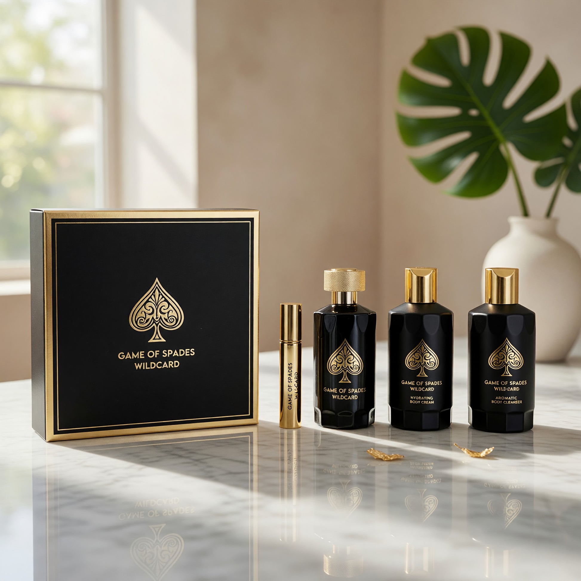 Game of Spades Wildcard by Jo Milano, 4 Piece Gift Set for Unisex