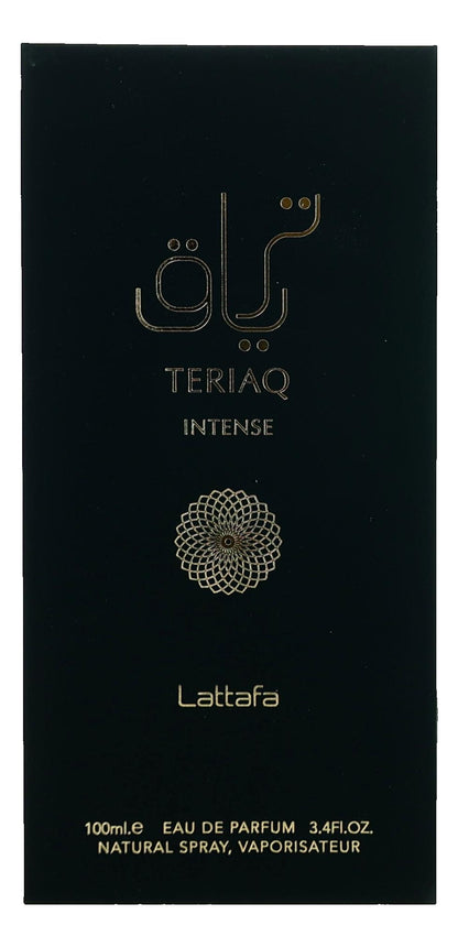 Teriaq Intense by Lattafa, 3.4 oz EDP Spray for Unisex