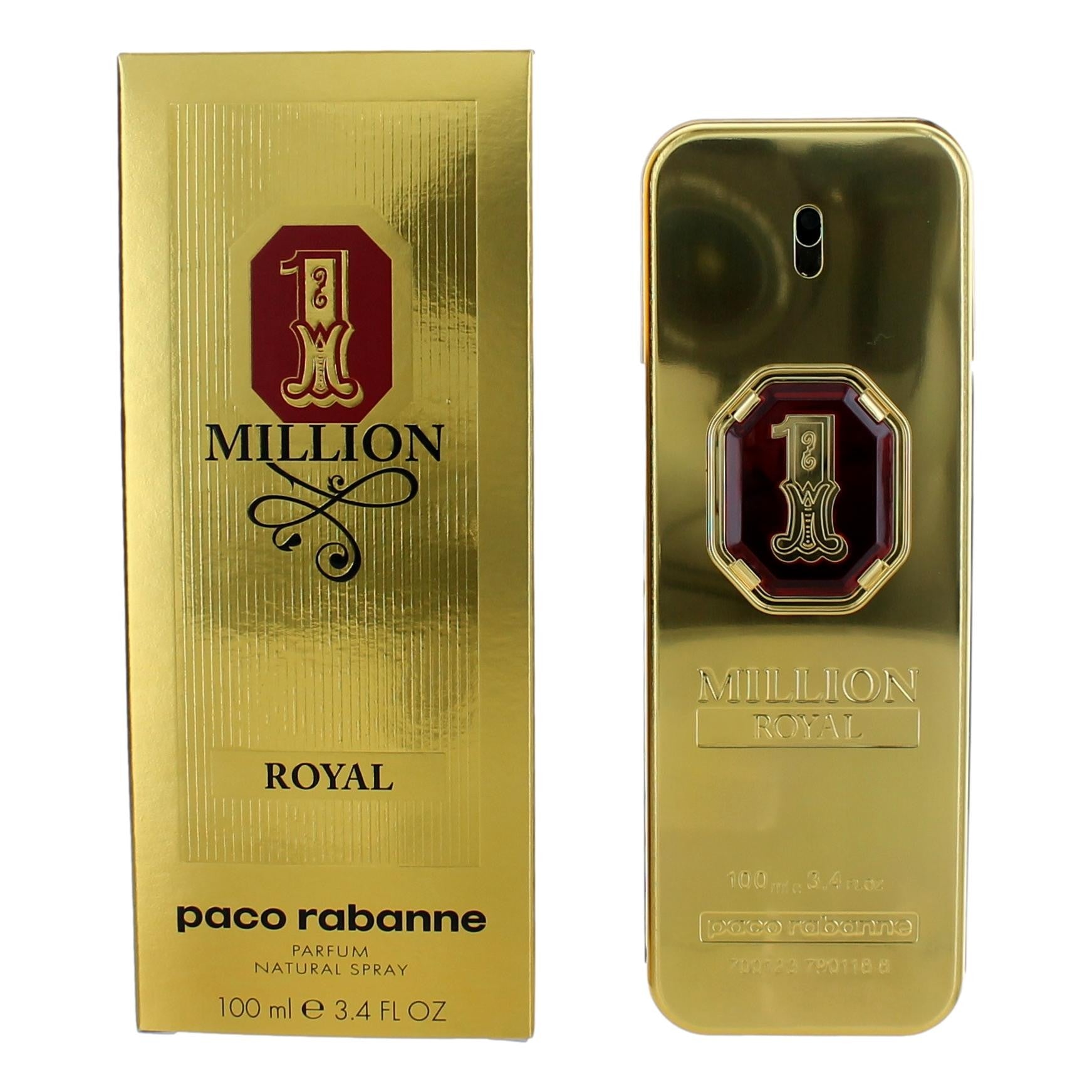 1 Million Royal by Paco Rabanne, 3.4 oz Pure Parfum Spray for Men