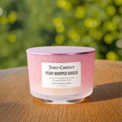 Juicy Couture 16.5oz Soy Wax Blend 3 Wick Candle - Peony Whipped Vanilla