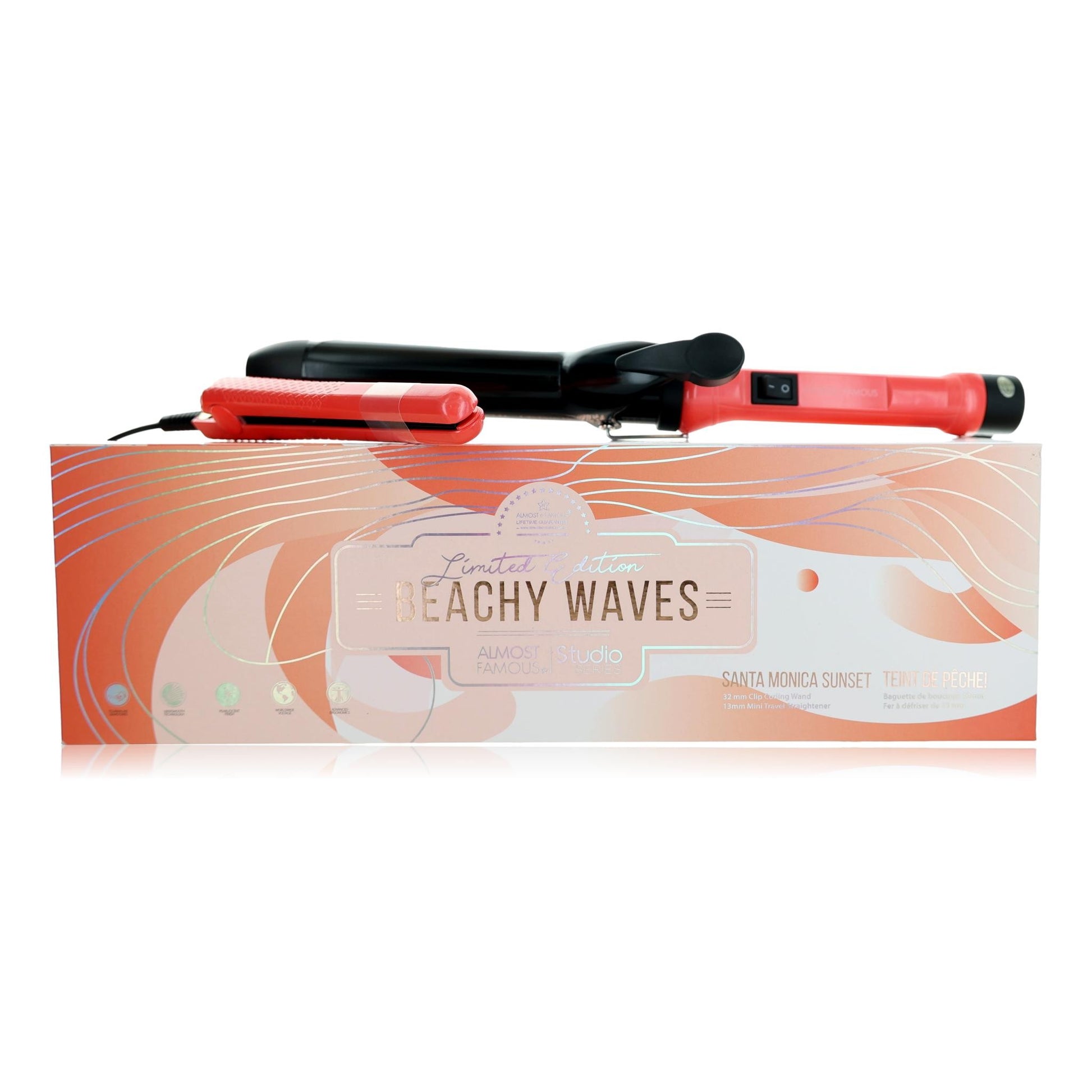 Beach Wave Babe 2-Piece Set With Curling Wand & Mini To-Go - Santa Monica Sunset