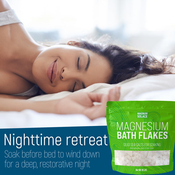 Magnesium Bath Flakes, 10 lbs Dead Sea Salts for Soaking - Unscented