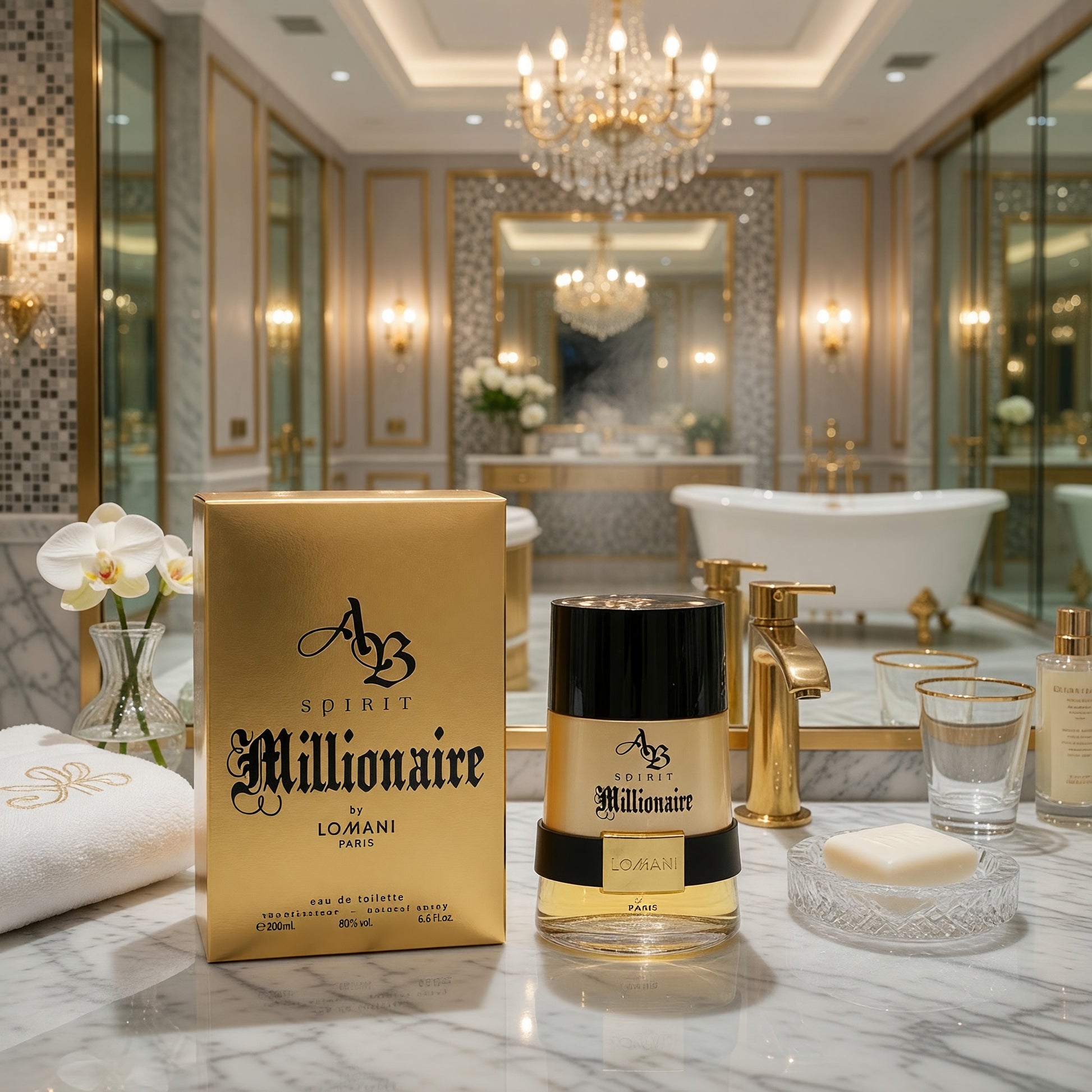 AB Spirit Millionaire by Lomani, 6.6 oz EDT Spray for Men