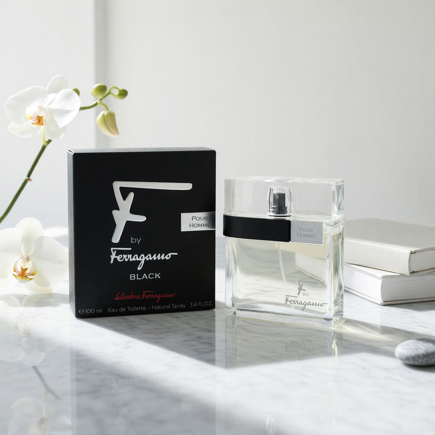 F Black by Salvatore Ferragamo, 3.4 oz EDT Spray for Men