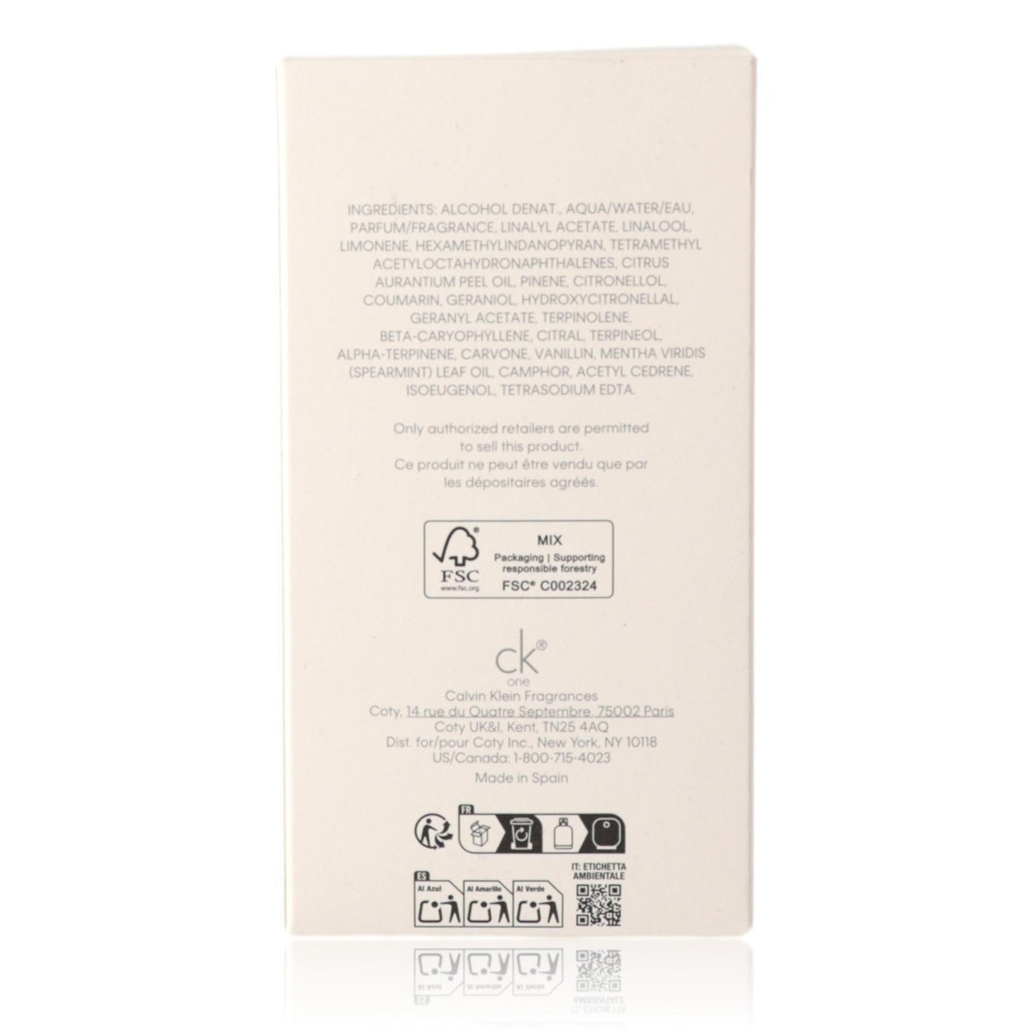 CK One by Calvin Klein, 3.3 oz EDT Spray Unisex
