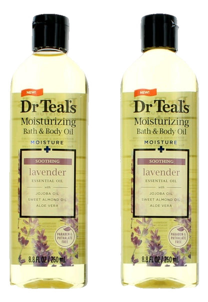 Soothing Lavender Essential Oil, 3 Pack 8.8oz Moisturizing Bath & Body Oil
