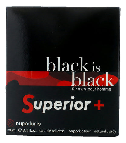 Black is Black Superior by Nu Parfumes, 3.4 oz EDT Spray for Men