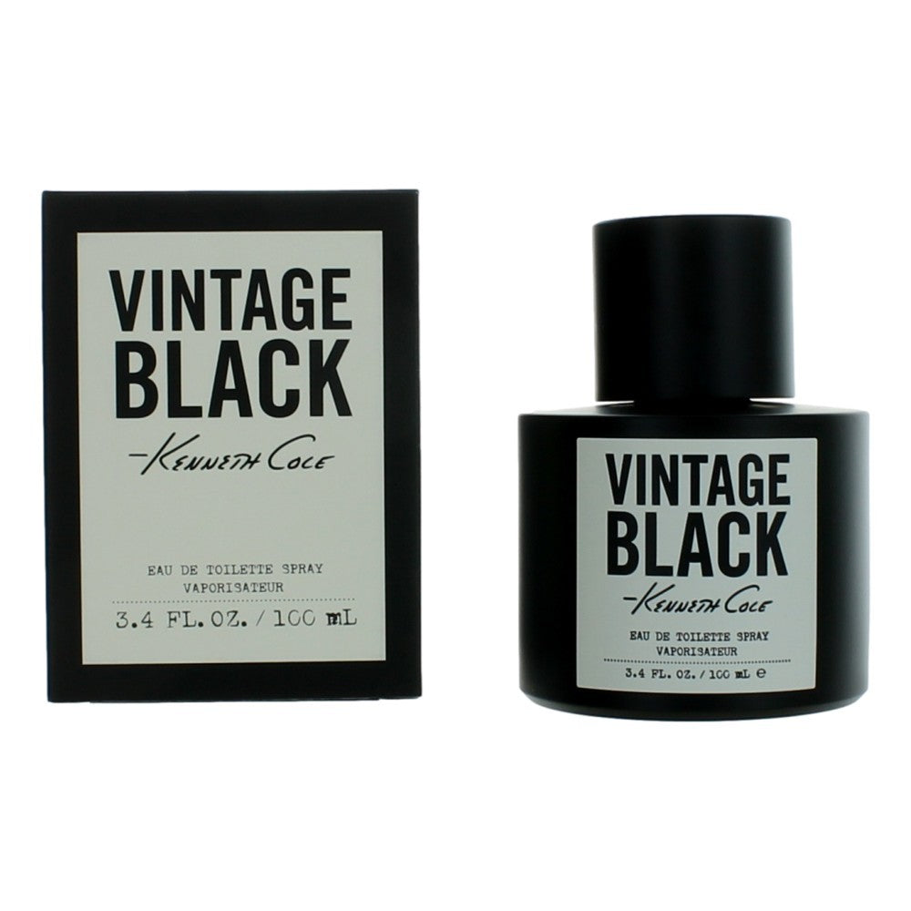 Vintage Black by Kenneth Cole, 3.4 oz EDT Spray for Men
