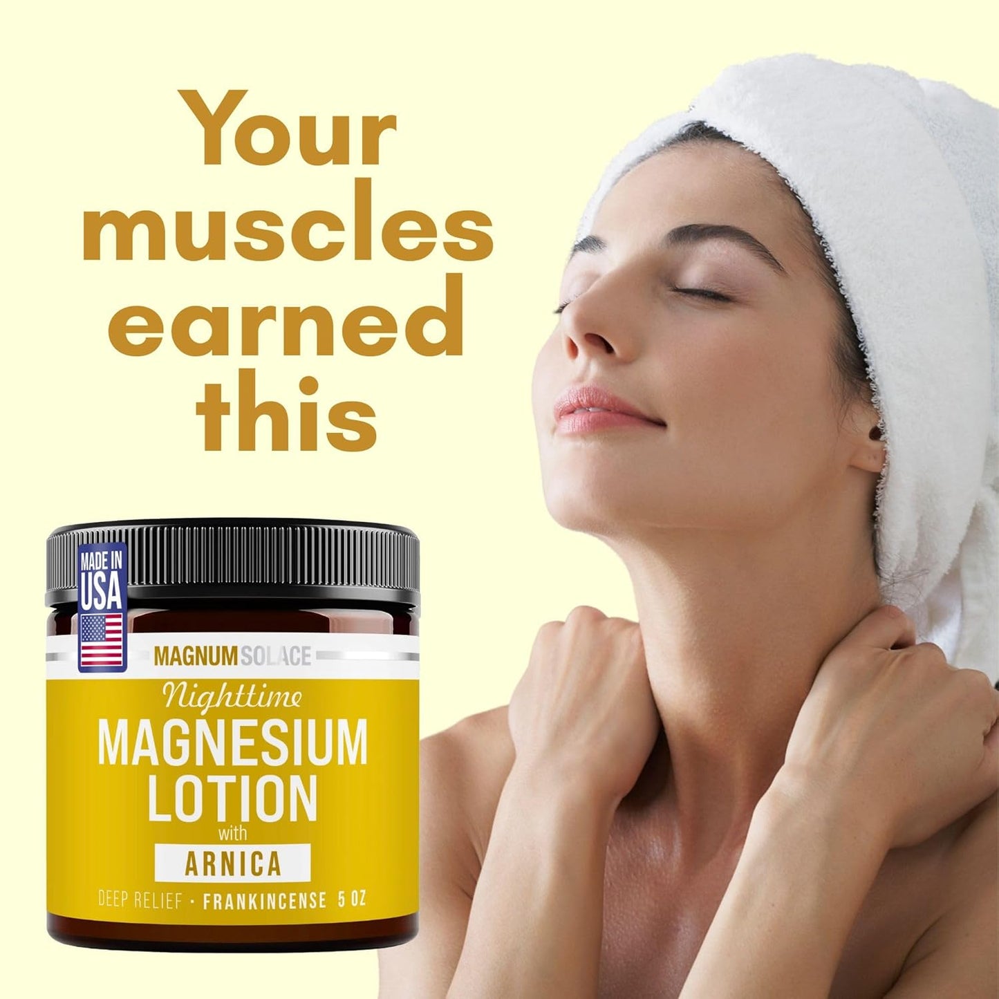 Nighttime Magnesium Lotion with Arnica, 5oz Lotion - Frankincense