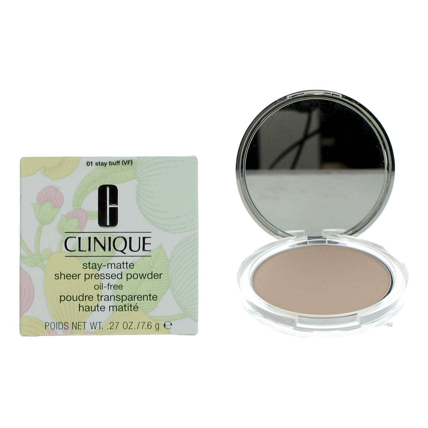 Clinique Stay-Matte by Clinique, 0.27oz Sheer Pressed Powder - 01 Stay Buff - 01 Stay Buff